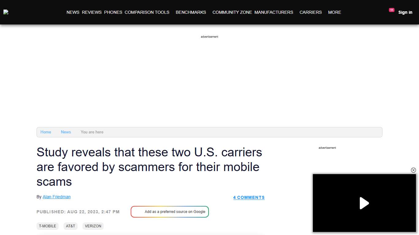 Study reveals that these two U.S. carriers are favored by scammers for their mobile scams - PhoneArena